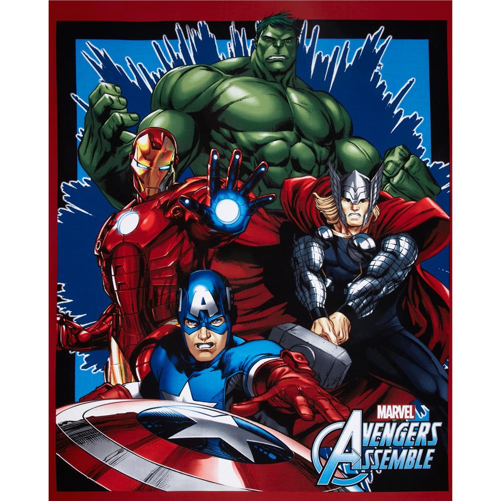 Marvel Avengers Large Panel Hulk, Captain America Thor Ironman - Click Image to Close